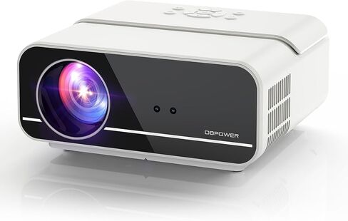 [تركيز تلقائي/حجر الزاوية] جهاز عرض DBPOWER 4K مع 5G WiFi وبلوتوث، جهاز عرض أفلام خارجي 600ANSI FHD أصلي 1080P مع 4P4D/PPT/Zoom، جهاز عرض منزلي صغير متوافق مع iOS/Android/HDMI/TV Stick in Saudi Arabia