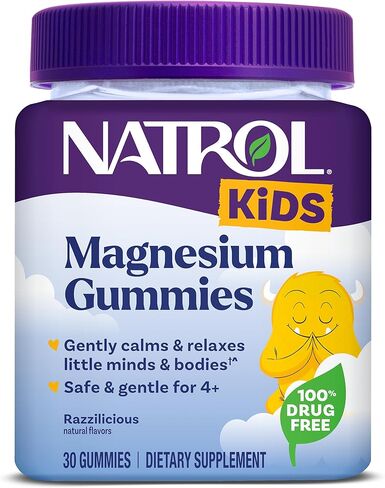 Natrol Kids علكات سيترات المغنيسيوم، مكمل غذائي للتهدئة والاسترخاء، مغنيسيوم للأطفال، 30 علكة بنكهة رازيليشوس، كمية تكفي لمدة 30 يومًا in Saudi Arabia