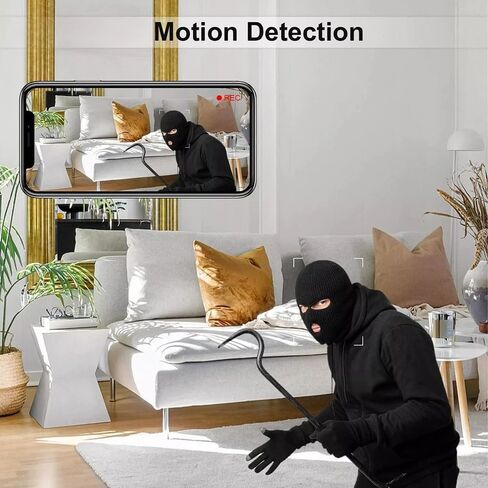 Mini Home WiFi 2K Camera Wireless Security Camera Body Indoor Outdoor Cameras,Small Home Portable Vdeo Surveillance Camera Remote Viewing for Security with APP, with Night Vision,Motion Detection in Saudi Arabia