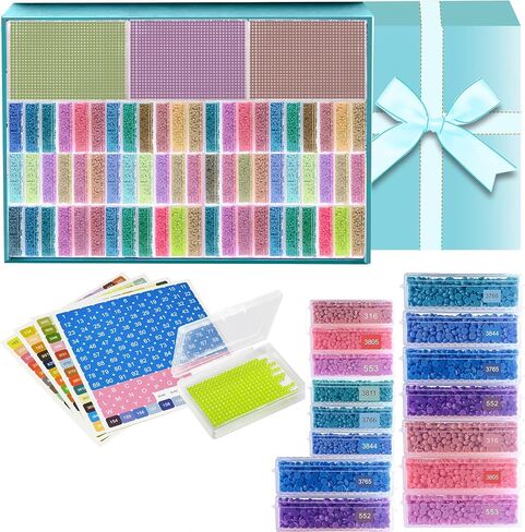 Qlonry 185 Pcs All Inclusive Diamond Painting Tool Kit Diamond Art Accessories Kit Including A4 LED Light Pad Kit,Bracket,Convex Point Design Storage Box,Painting Pen for DIY Craft in Saudi Arabia