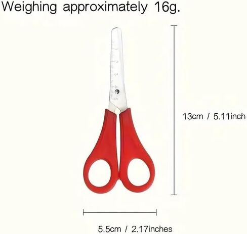 4-Pack Multi-Color Safety Rounded-Tip Scale Scissors for Student DIY, Office & Home Crafting (Red/Yellow/Blue/Green) in Saudi Arabia