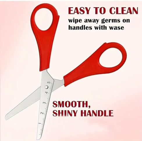 4-Pack Multi-Color Safety Rounded-Tip Scale Scissors for Student DIY, Office & Home Crafting (Red/Yellow/Blue/Green) in Saudi Arabia