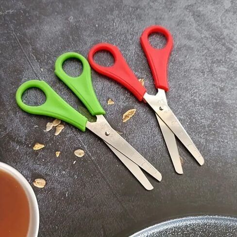 4-Pack Multi-Color Safety Rounded-Tip Scale Scissors for Student DIY, Office & Home Crafting (Red/Yellow/Blue/Green) in Saudi Arabia