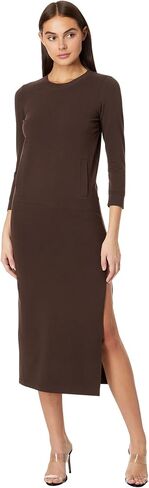 Norma Kamali Women's 3/4 Sleeve Tailored Terry Gown in Saudi Arabia