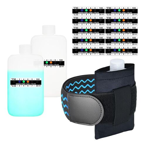 Urine Test Complete Kit - Smaller 3.5oz Translucent Bottle, Non-Falling and Hi-Stretch Hidden Leg Strap, Urine Test Thermometer Sticker and Thermal Sample Bag, Urine Bottle Kit (Screw Cap) in Saudi Arabia