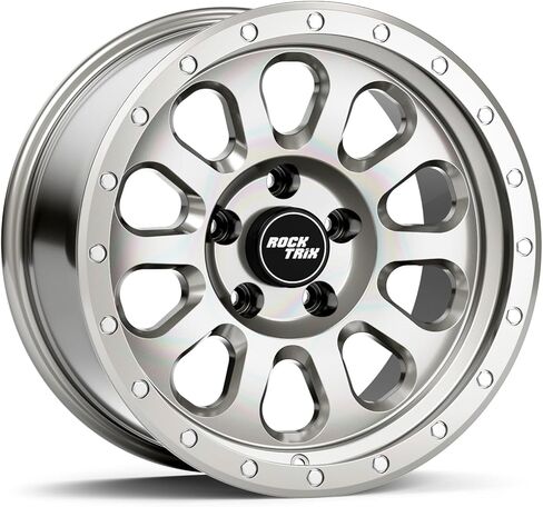 RockTrix RT111 18 inch Wheel Compatible with Toyota Tundra Land Cruiser Sequoia 18x9 5x150 Wheels (-12mm Offset) 110mm Bore, Black Wheels, Also Compatible with Lexus LX570 in Saudi Arabia