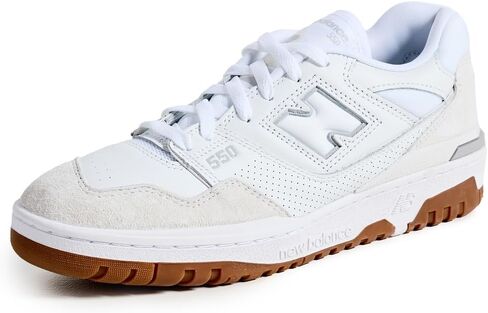 New Balance 550 Sneaker, White/Gum/White, 14.5 US Women/13 US Men in Saudi Arabia
