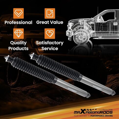 maXpeedingrods 2-5" Rear Shock Absorbers for Jeep Wrangler YJ 4WD 1987-1995, G1 Version in Saudi Arabia