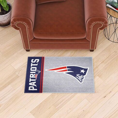 سجادة FANMATS 8228 New England Patriots Starter Mat - 19 بوصة. × 30 بوصة. | تصميم موحد لسجادة ديكور المنزل لمحبي الرياضة وبساط خلفي in Saudi Arabia