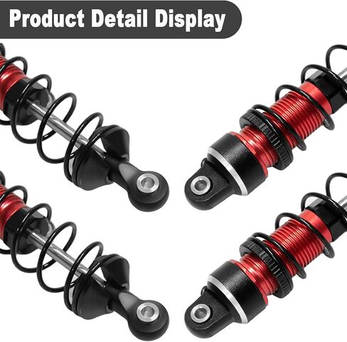 4PCS RC Shocks Aluminum Alloy Front & Rear Shock Absorbers Set with Adjustable Springs for 1/16 Mini Maxx 4WD 107154-1 Mini XRT VXL-3S 108076-1 RC Truck Upgrade Parts (Blue) in Saudi Arabia