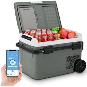 Alpicool 12V Car Refrigerator Portable Fridge Freezer, 62 QT Dual Zone Compressor Cooler with APP Control, Fast Cooling, Electric Cooler for Car Truck, RV, Camping, Travel (12/24V DC & 100-240V AC) in Saudi Arabia
