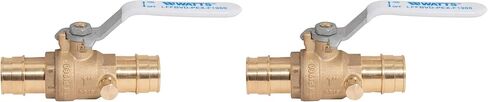 Watts 88005394 LFFBV-PEX-F1960 2-Piece Full Port Brass Ball Valve with PEX F1960 Ends, Without Waste Drain, 1 Inch in Kuwait