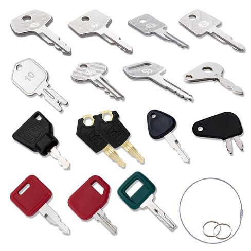 58 Heavy Equipment Keys Master Set, Construction Ignition Key for Bobcat Case JD JCB Kubota Komatsu Toyota Caterpillar Hyster Volvo Hyster Ford. Machinary Keys for Operators. in Kuwait