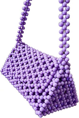 NESECRA Handbag Evening bag for Women Girl,Handmade Pearl Clutch Purse Bridal Clutch Beaded Tote Bag for Party Wedding in Saudi Arabia