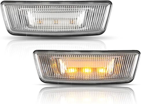 2 قطعة LED الجانب بدوره مصباح إشارة الجبهة الحاجز ماركر مؤشر الضوء يناسب بيتربيلت 567 2014-up مشرق كامل LED سائق وجانب الركاب in Saudi Arabia