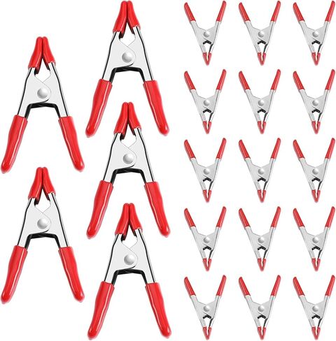 WORKPRO 20-Piece Steel Spring Clamp Set, 15pc 3/4" clamps, 5pc 1" clamps for Wood Working, DIY, Photo Studio Backdrops Backgrounds, W001401A in Saudi Arabia