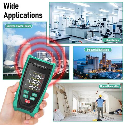 Geiger Counter Nuclear Radiation Dosimeter, Rechargeable Nuclear Radiation Detector, X-ray Gamma Beta Nuclear Radiation Monitor Meter, Large Color LCD Display, Real Time Alarms in Saudi Arabia