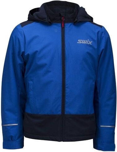 Swix Boys' Junior Rookie Windproof Waterproof Breathable Insulated Hooded Ski Jacket, Red, 14-16 Years in Saudi Arabia