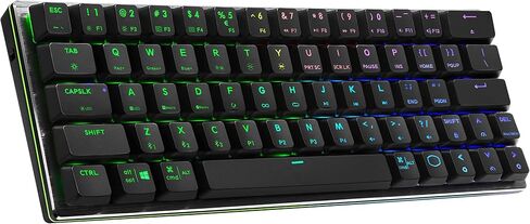 لوحة مفاتيح الألعاب Cooler Master SK622 60% لاسلكية بلوتوث رمادية اللون ميكانيكية منخفضة الحجم، مفاتيح حمراء خطية، RGB قابلة للتخصيص، تصميم مريح، Mac/Windows، QWERTY (SK-622-GKTR1-US) in Saudi Arabia