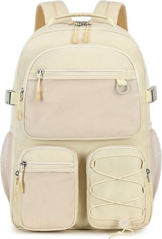 Lohol Water Resistant Daypack with Mulitiple Pockets for School Travel Outdoor College, 15.6 inch Laptop Backpack for Men and Women (Black) in Saudi Arabia