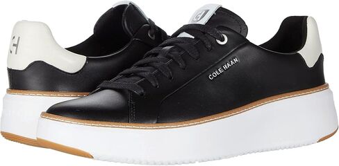 Cole Haan Women's Grandpro Topspin Sneaker, Black/Optc Wht/Cyber Yellow, 5 in Saudi Arabia