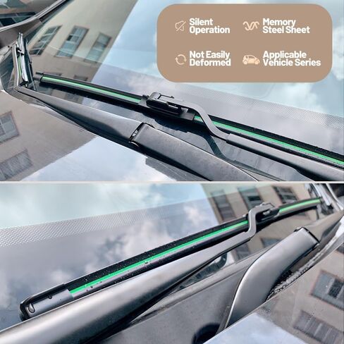 Compatible With Honda Accord 11 10 9 8 2008-2024 Front Windshield Wipers Water Repellent Available in All-Seasons OEM Quality Set of 2 (Driver & Passenger Side) 24"+17" in Saudi Arabia