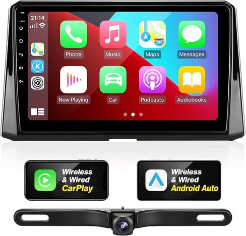 for Corolla Upgrade Android Touchscreen Compatible with Carplay Android Auto,Car Radio Stereo Bluetooth Navigation Multimedia Player GPS WiFi FM/AM Rear Camera for Toyota Corolla 2007-2013 in Saudi Arabia