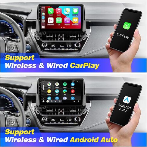 for Corolla Upgrade Android Touchscreen Compatible with Carplay Android Auto,Car Radio Stereo Bluetooth Navigation Multimedia Player GPS WiFi FM/AM Rear Camera for Toyota Corolla 2007-2013 in Saudi Arabia