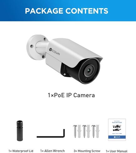5MP PoE Security IP Bullet Camera Outdoor, 5-Megapixel UltraHD Wired Surveillance Camera, AI Human Vehicle Detection, 110° Wide Angle 2.8mm Lens Built-in Mic, 100ft IR Night Vision, LY37EX5MA in Saudi Arabia