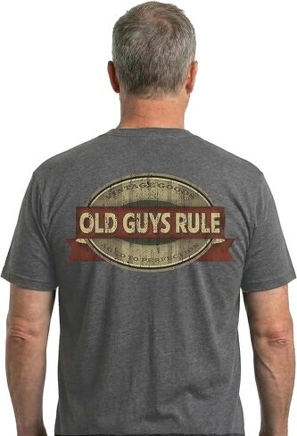 OLD GUYS RULE Men's Graphic T-Shirt, Vintage Goods Aged to Perfection - Father's Day, Birthday Gift - Funny Novelty Dad Tee in Saudi Arabia