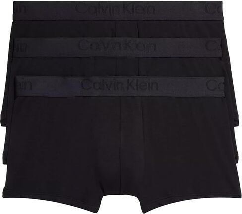 Calvin Klein CK Black Low Rise Trunks 3-Pack Rouge/Lunar Rock/Black M (32"-34") in Saudi Arabia