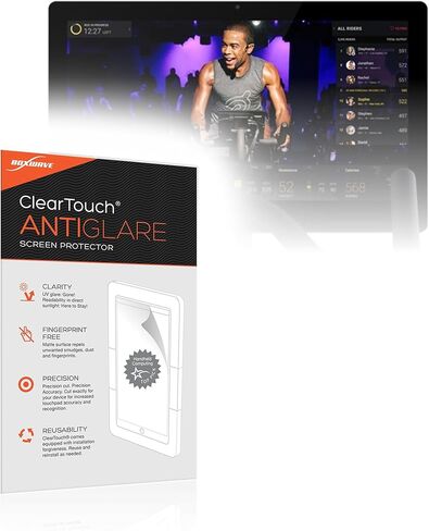 واقي شاشة BoxWave متوافق مع Peloton Bike+ - ClearTouch مضاد للتوهج (عبوتان)، غلاف غشاء غير لامع مضاد لبصمات الأصابع لدراجة Peloton + in Saudi Arabia