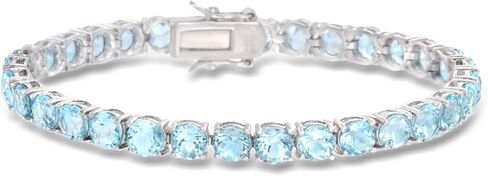 Ross-Simons 19.20 ct. t.w. Sky Blue Topaz Tennis Bracelet in Sterling Silver. 7 inches, 7 inches, Gemstone, Topaz in Saudi Arabia