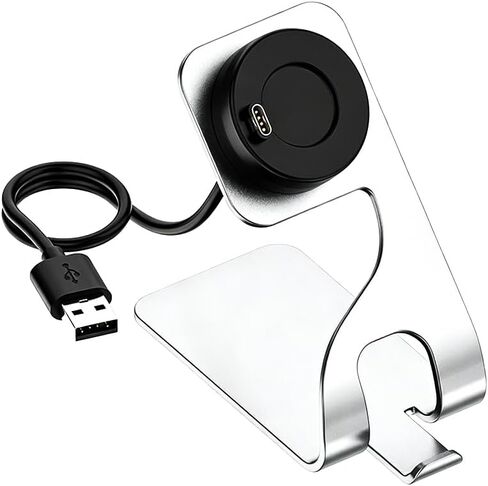 قواعد شحن كابل USB لـ Garmin Fenix ​​7 7X 7S، Garmin Fenix ​​6 6X 6S، Garmin Fenix ​​5 5X 5S، Garmin Epix 2، Garmin Venu 2 2S 2 Plus شاحن الساعة الذكية (فضي) in Saudi Arabia