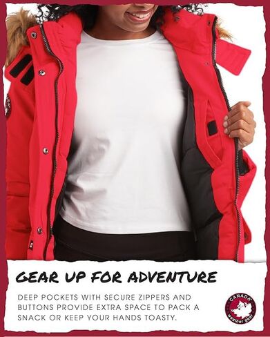 CANADA WEATHER GEAR Women's Winter Coat - Women's Parka and Long Winter Jackets for Women with Removable Faux-Fur Hood (S-3X) in Saudi Arabia