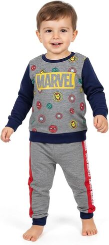 طقم بيجامة بدلة رياضية للأطفال من قطعتين من Marvel Baby Boys Avengers Superhero in Kuwait