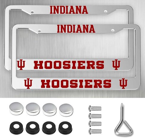 2 Packs for Oklahoma Sooners License Plate Frames,2 Holes Silver License Plate Holder for OU,Universal Aluminum Tag Frame for License Plate for Front and Rear Car Tags in Saudi Arabia