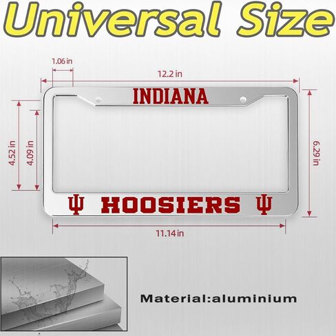 2 Packs for Oklahoma Sooners License Plate Frames,2 Holes Silver License Plate Holder for OU,Universal Aluminum Tag Frame for License Plate for Front and Rear Car Tags in Saudi Arabia