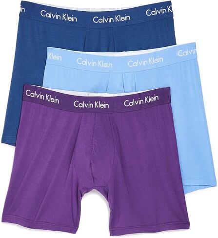 Calvin Klein Men's Boxer Brief 3 Pack, Black W/Black Wb, Black W/White Wb, Black W/Sleep Silver Wb, S in Saudi Arabia