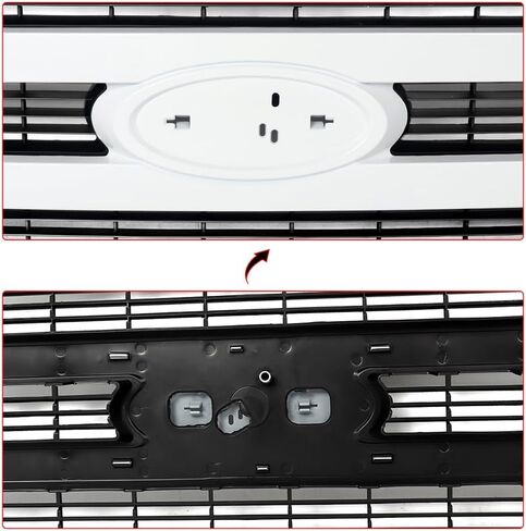 MIC Front Grille Grill Assembly Compatible with F250 F350 F450 F550 F-250 F-350 F-450 F-550 Super Duty 2008-2010 (Chrome) in Saudi Arabia