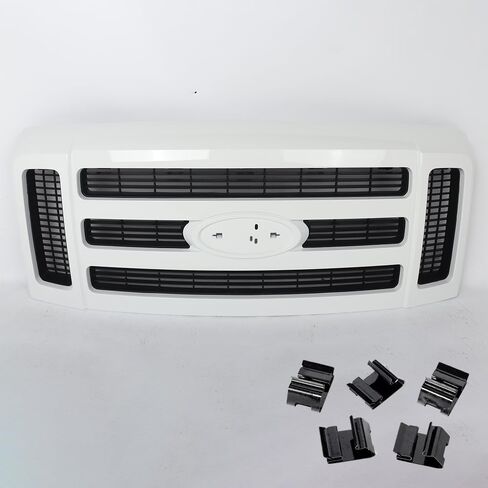 MIC Front Grille Grill Assembly Compatible with F250 F350 F450 F550 F-250 F-350 F-450 F-550 Super Duty 2008-2010 (Chrome) in Saudi Arabia