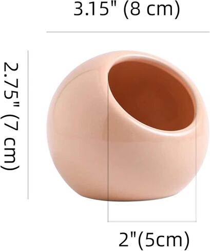 Bird Feeder Ceramic Anti-Spill Food Bowl for Parrot Cockatiels Parakeets Conures Zebra Finch Hamsters Guinea Pigs Rabbits Gerbil- Small Pet Supplies (Pink) in Saudi Arabia