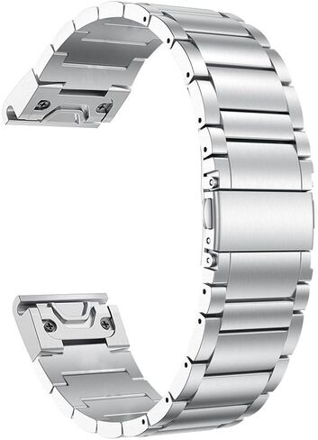 LDFAS Fenix 7S/6S/5S Band, 20mm Titanium Metal Quick Fit Watch Strap Compatible for Garmin Fenix 7S/6S Pro/5S/5S Plus/D2 Delta S/Instinct 2S, Black in Saudi Arabia