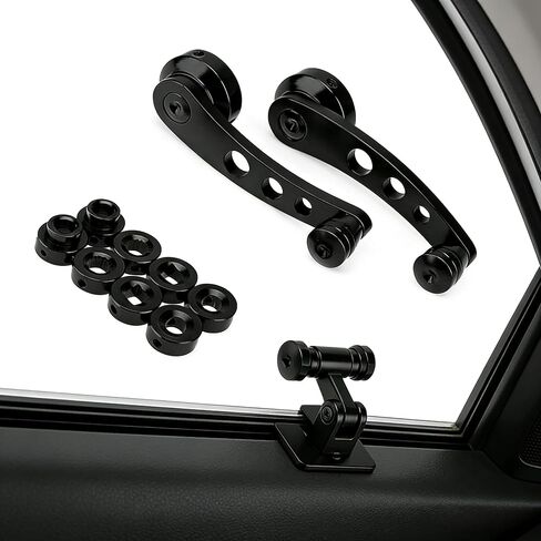 SENTOP 2PC Universal Window Crank Handle, Aluminum Car Window Opener Handle Kit, Replacement Winder Crank Kit for Auto Vehicle (Red) in Kuwait
