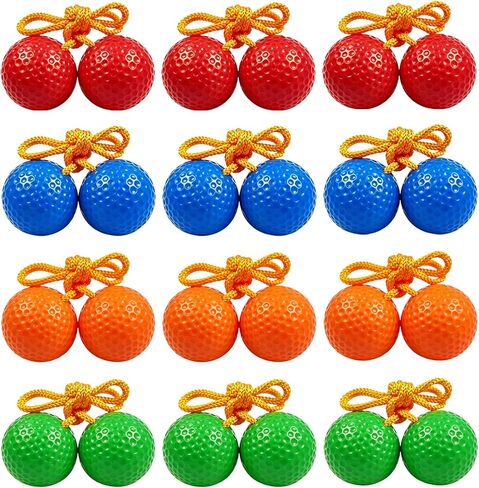 12 Pack Ladder Balls Ladder Toss Balls Ladder Ball Replacement Balls with Storage Bag for Toss Match (red Blue Orange Green) in Saudi Arabia