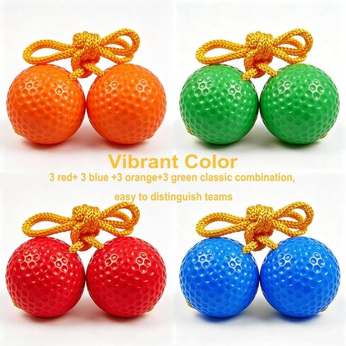 12 Pack Ladder Balls Ladder Toss Balls Ladder Ball Replacement Balls with Storage Bag for Toss Match (red Blue Orange Green) in Saudi Arabia