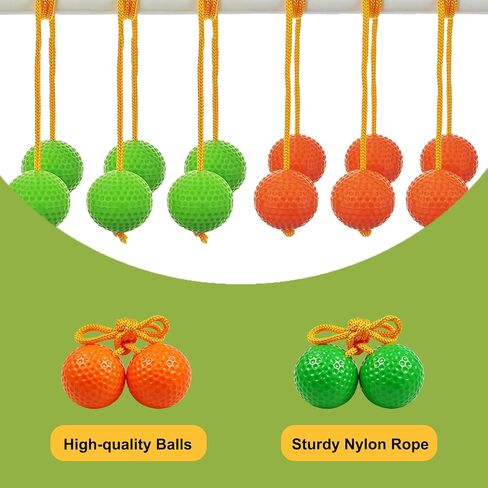 12 Pack Ladder Balls Ladder Toss Balls Ladder Ball Replacement Balls with Storage Bag for Toss Match (red Blue Orange Green) in Saudi Arabia