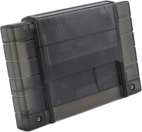 3000 in 1 V1.0 Game Cartridge with 8GB Memory Card for SNES Console, Supports FAT16 FAT32 File System, Automatic Save Function, Compatible with USA SNES Systems (Transparent Black) in Saudi Arabia
