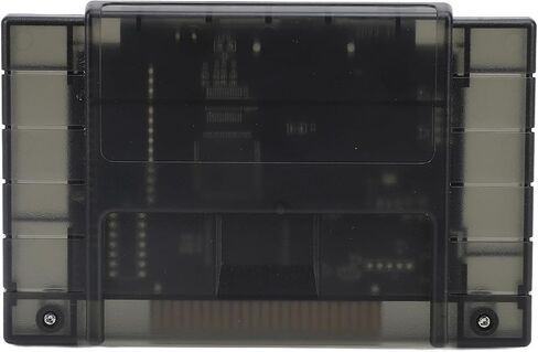 3000 in 1 V1.0 Game Cartridge with 8GB Memory Card for SNES Console, Supports FAT16 FAT32 File System, Automatic Save Function, Compatible with USA SNES Systems (Transparent Black) in Saudi Arabia
