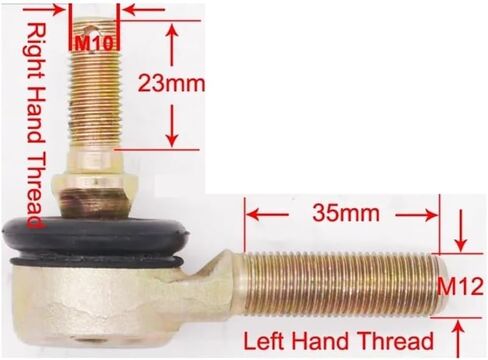 2PCS M10-M12 Left Hand Thread Steering Tie Rod kit Fit for Chi China UTV Go Kart Buggy Gear Rack Bike Parts(270mm) in Kuwait